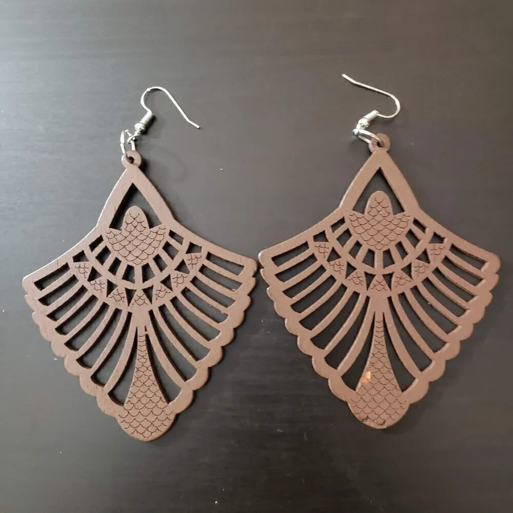 Bohemian Wooden Drop Lightweight Dangle Earrings